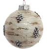 Glass Birch Tree Textured Ball Ornament<Kurt Adler Sale