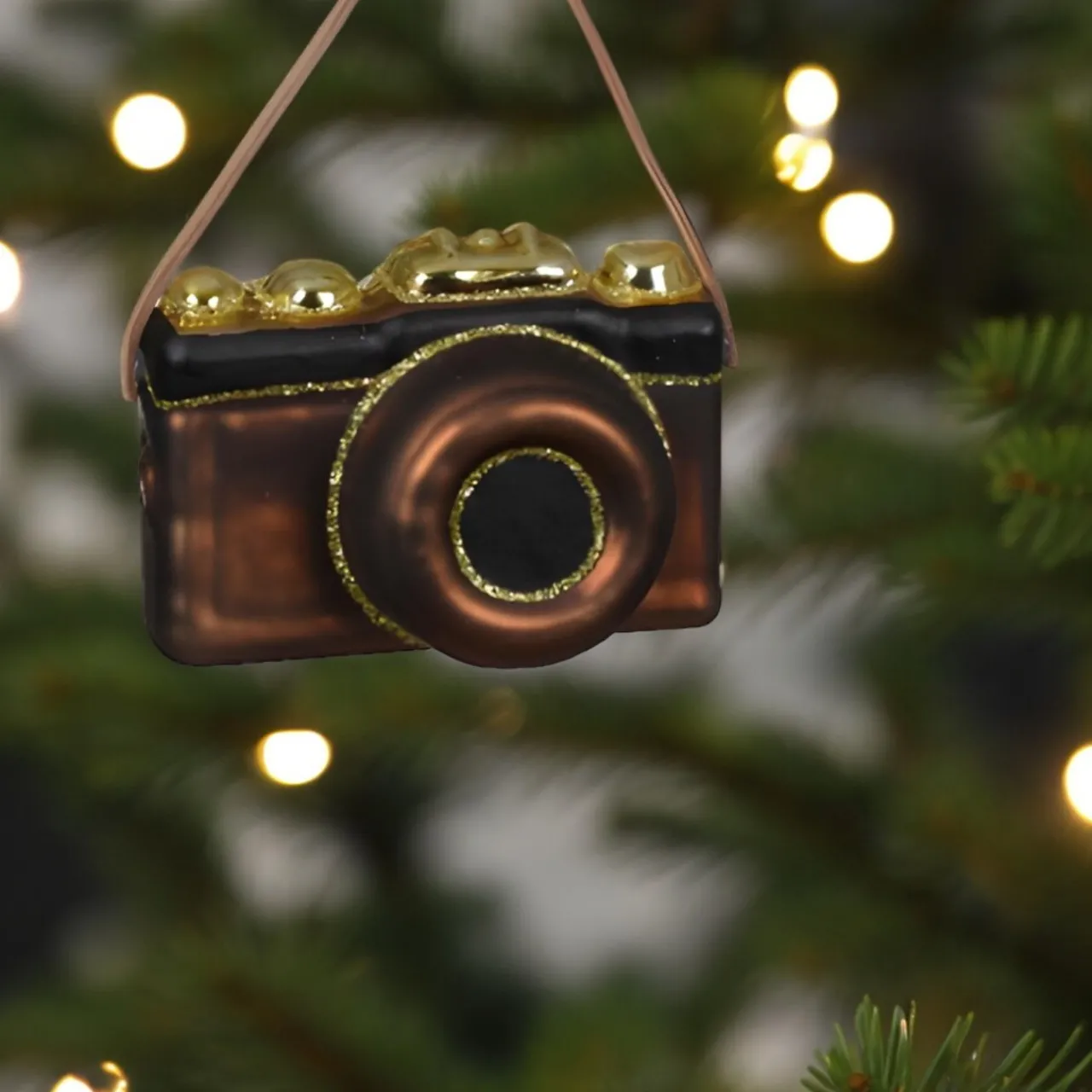 Glass Camera Ornament< Clearance