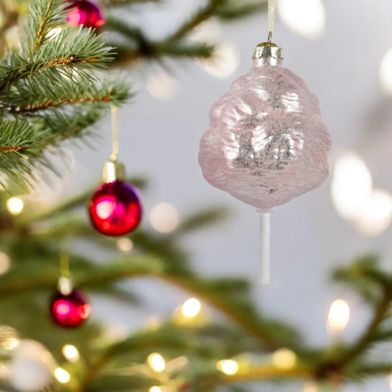 Glass Cotton Candy Ornament< Best