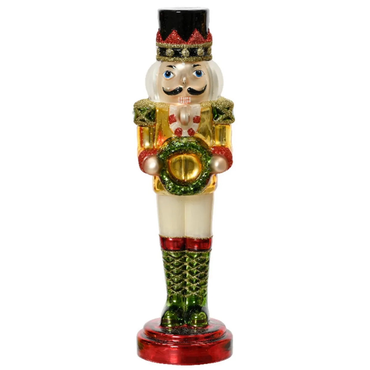 Glass Nutcracker With Black Hat Figurine< Hot