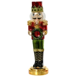 Glass Nutcracker With Red Hat Figurine< New