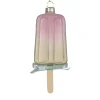 Glass Popsicle with Green Ribbon Ornament< Sale