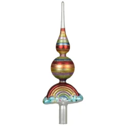 Glass Rainbow Finial Tree Topper< Hot