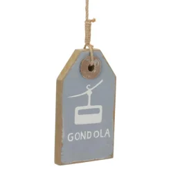 Gondola Ski Tag Wood Hanging Ornament< Outlet