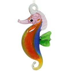 Green Fin Seahorse Ornament< Clearance