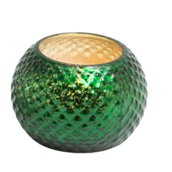 Green Mercury Glass Votive Candle - Enchanted Glow< Online