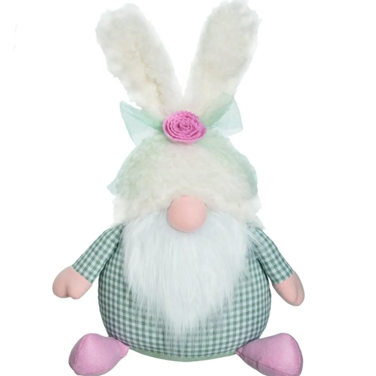 Grey Plaid Bunny Gnome | The Christmas Loft< Outlet
