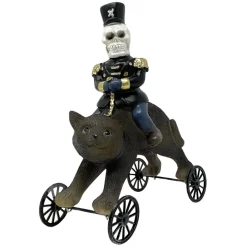 Halloween Cat on Wheels with Skeleton Rider< Online