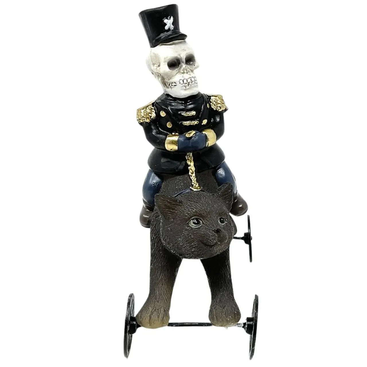Halloween Cat on Wheels with Skeleton Rider< Online