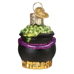 Halloween Mini Cauldron Ornament<Old World Glass Outlet
