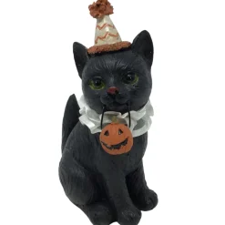 Halloween Party Cat With Pumpkin | The Christmas Loft< Hot