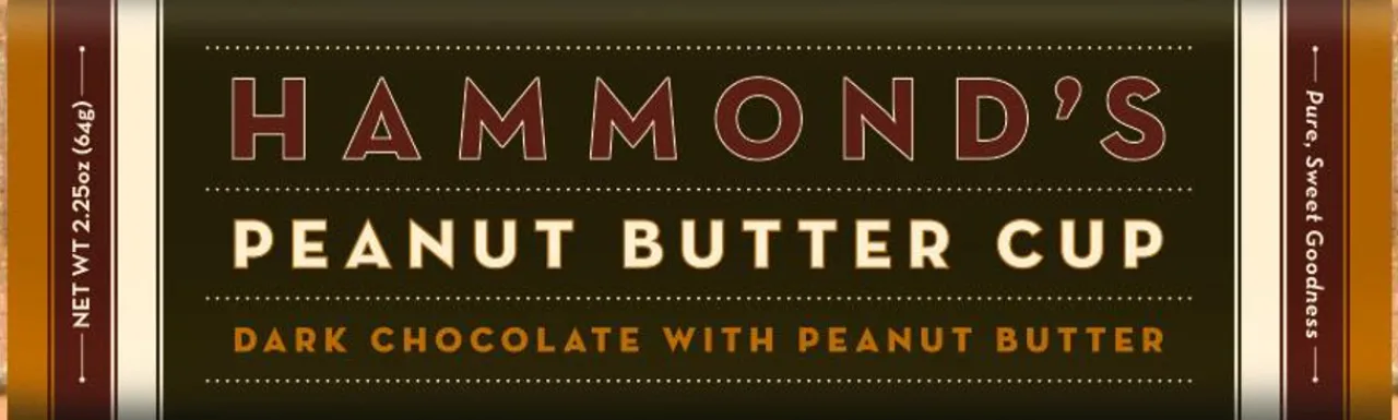 Hammond's - Peanut Butter Cup Dark Chocolate Candy Bar - OC12012< Clearance