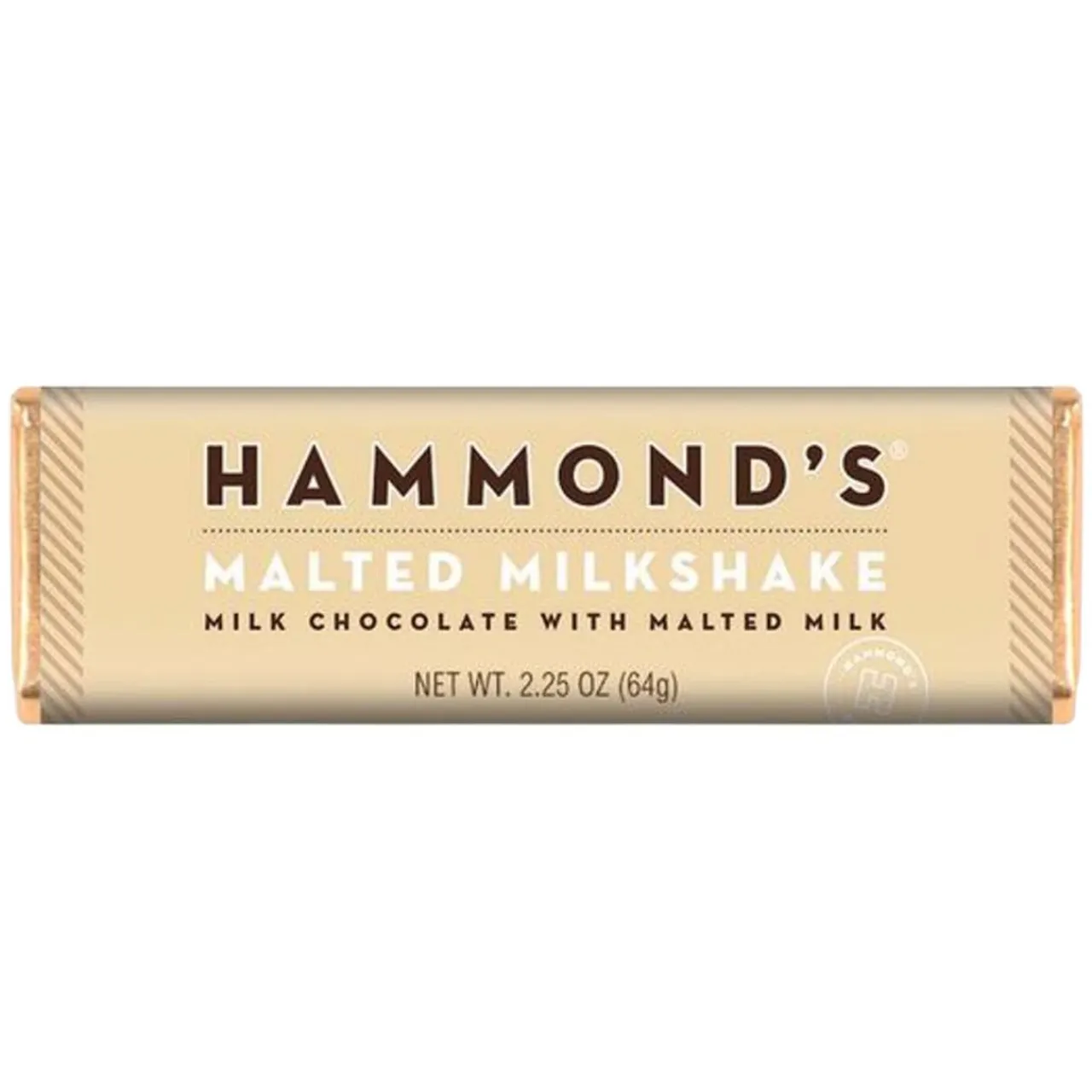 Hammond's Candies Malted Milkshake Milk Chocolate Candy Bar< New