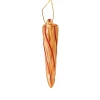 Handmade Glass Amber and Red Icicle Ornament< Discount