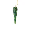 Handmade Glass Green Icicle Ornament< Sale