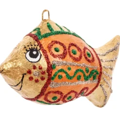 Handmade Ukrainian Gold Fish Ornament< Online