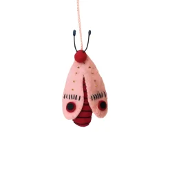 Handmade Wool Pink Felt Moth Ornament< Best