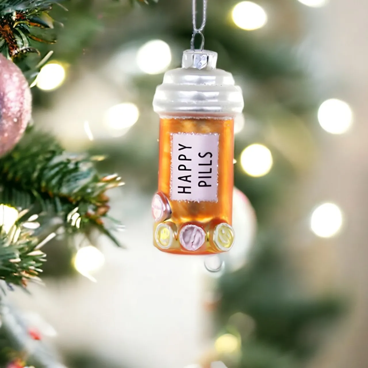 Happy Pills Bottle Ornament<Cody Foster & Co. Sale