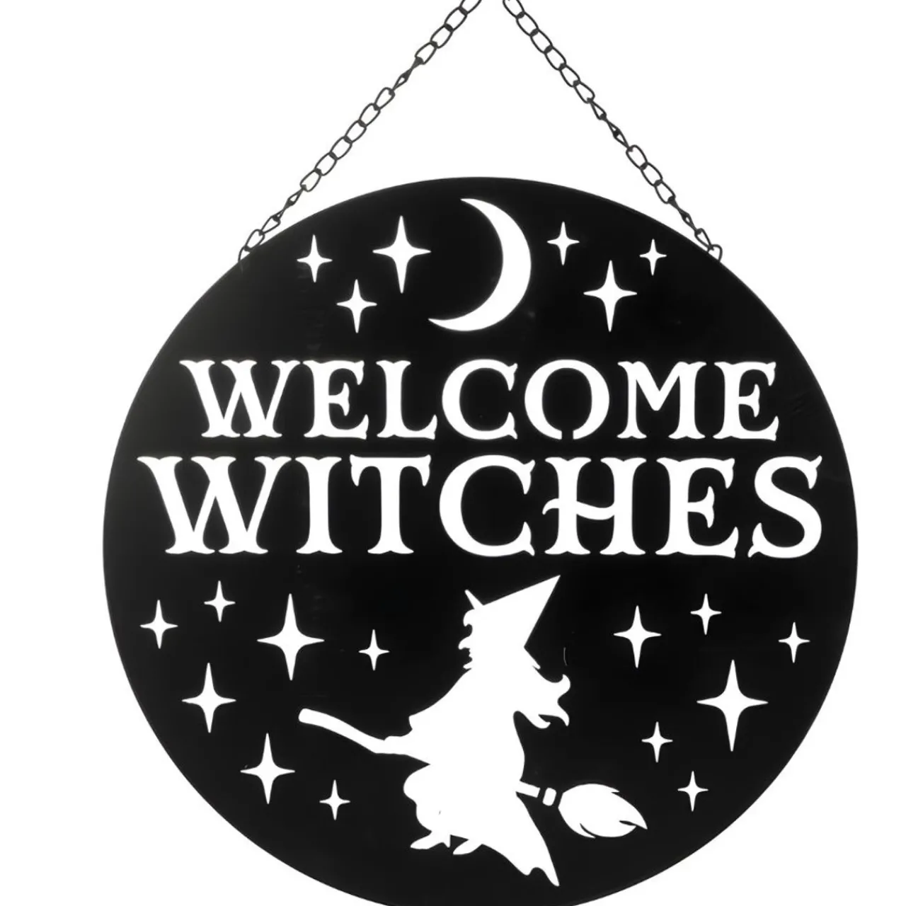 Happy Welcome Witches Wall Decor - Witch and Moon Design Sign< Online