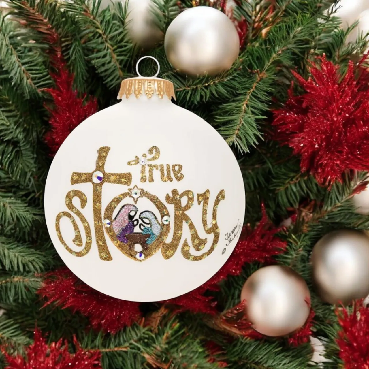 Heart Gifts by Teresa - True Story Nativity Ornament<Hearts Gifts By Teresa Best