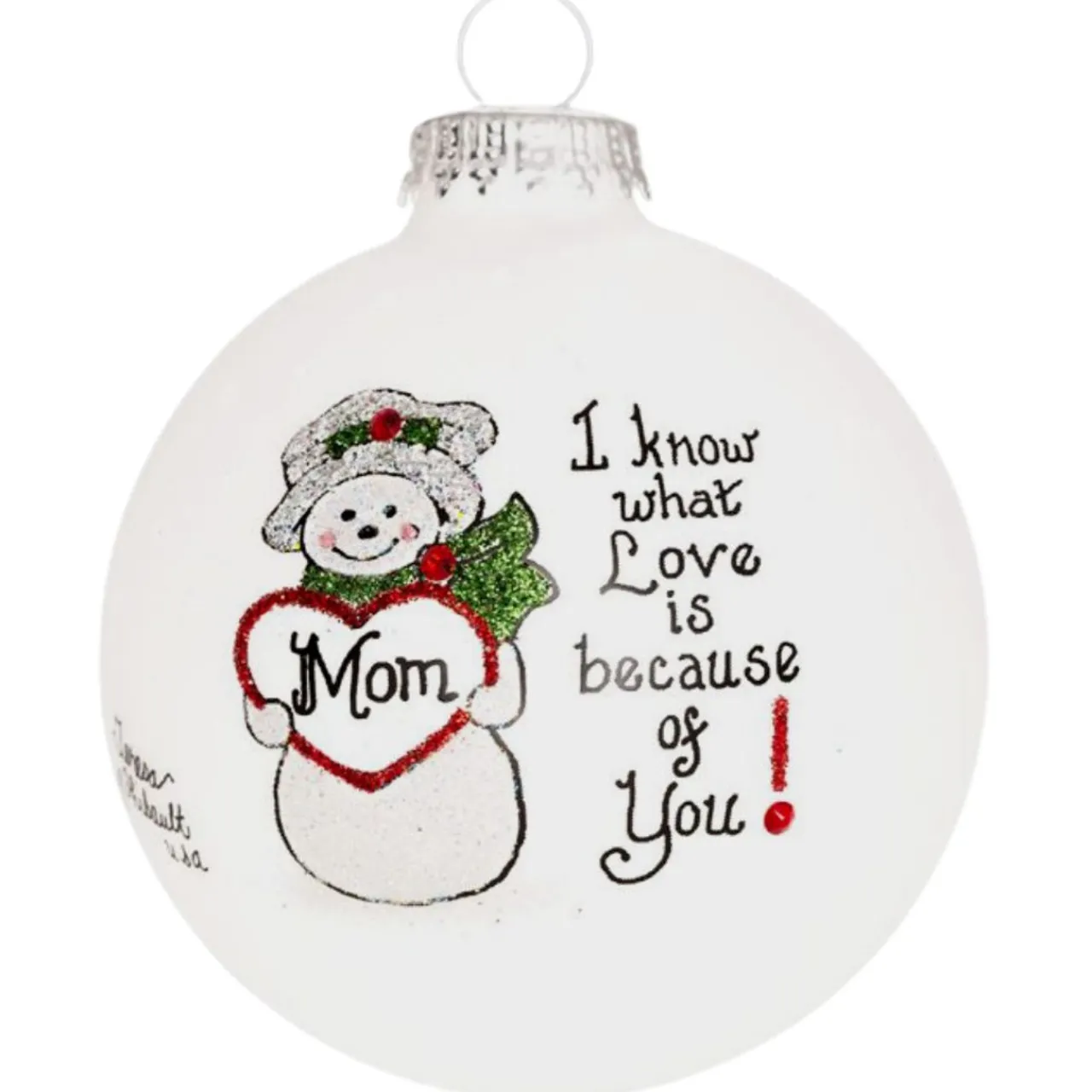 Heart Gifts by Teresa - USA Made - Mom Snow Man Ornament<Hearts Gifts By Teresa Sale