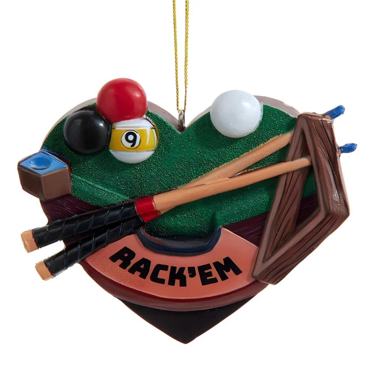 Heart-Shaped Billiards Ornament<Kurt Adler Fashion
