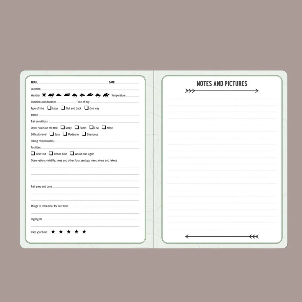 Hiking Log Book< Best