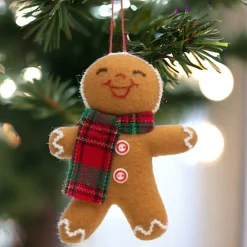 Holiday Gingerbread Man with Scarf Ornament< Outlet