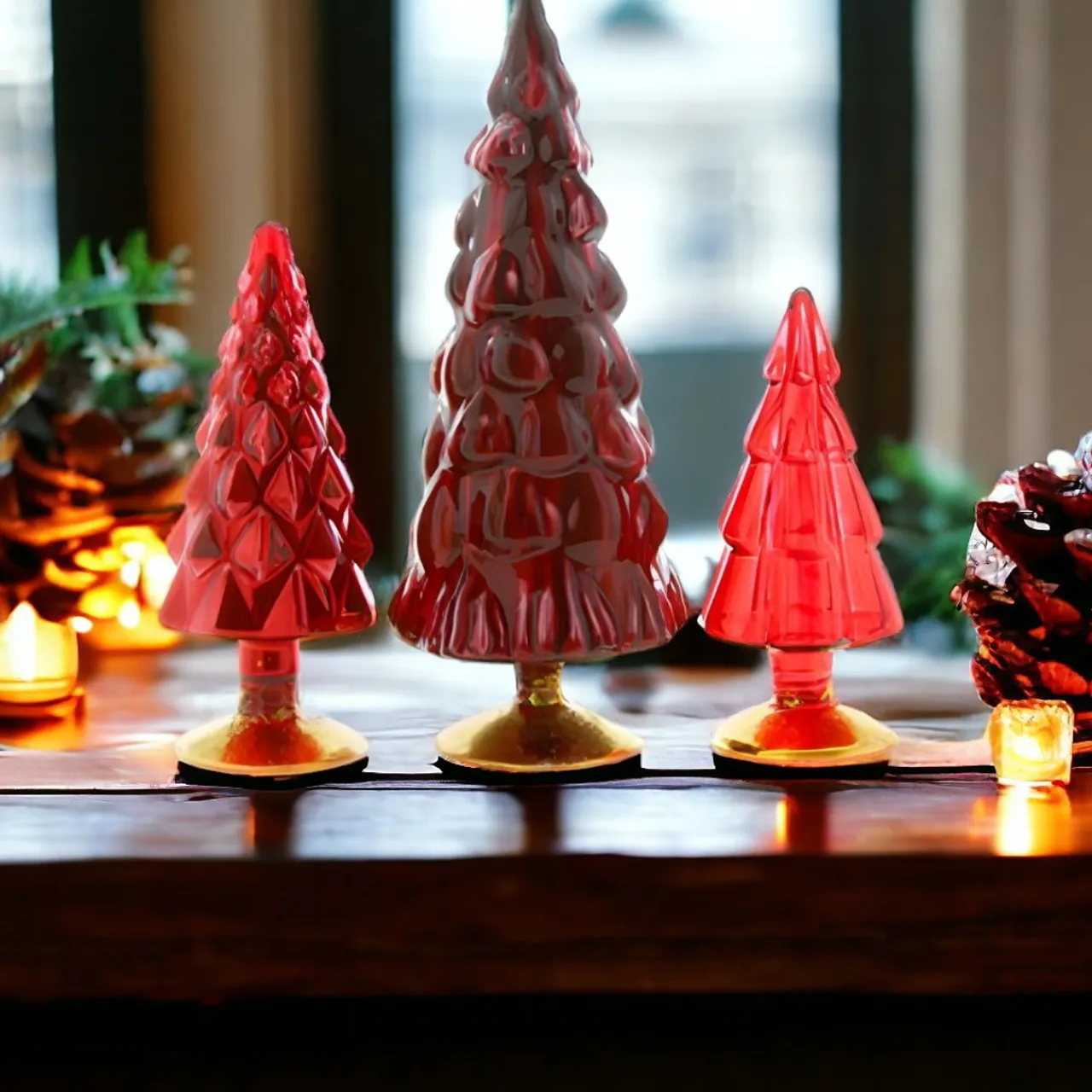 Hue Trees Small Set of 3 Red<Cody Foster & Co. Discount