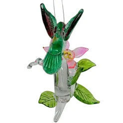 Hummingbird with Pink Flower Ornament< Clearance