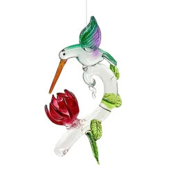 Hummingbird with Red Flower Ornament< Discount