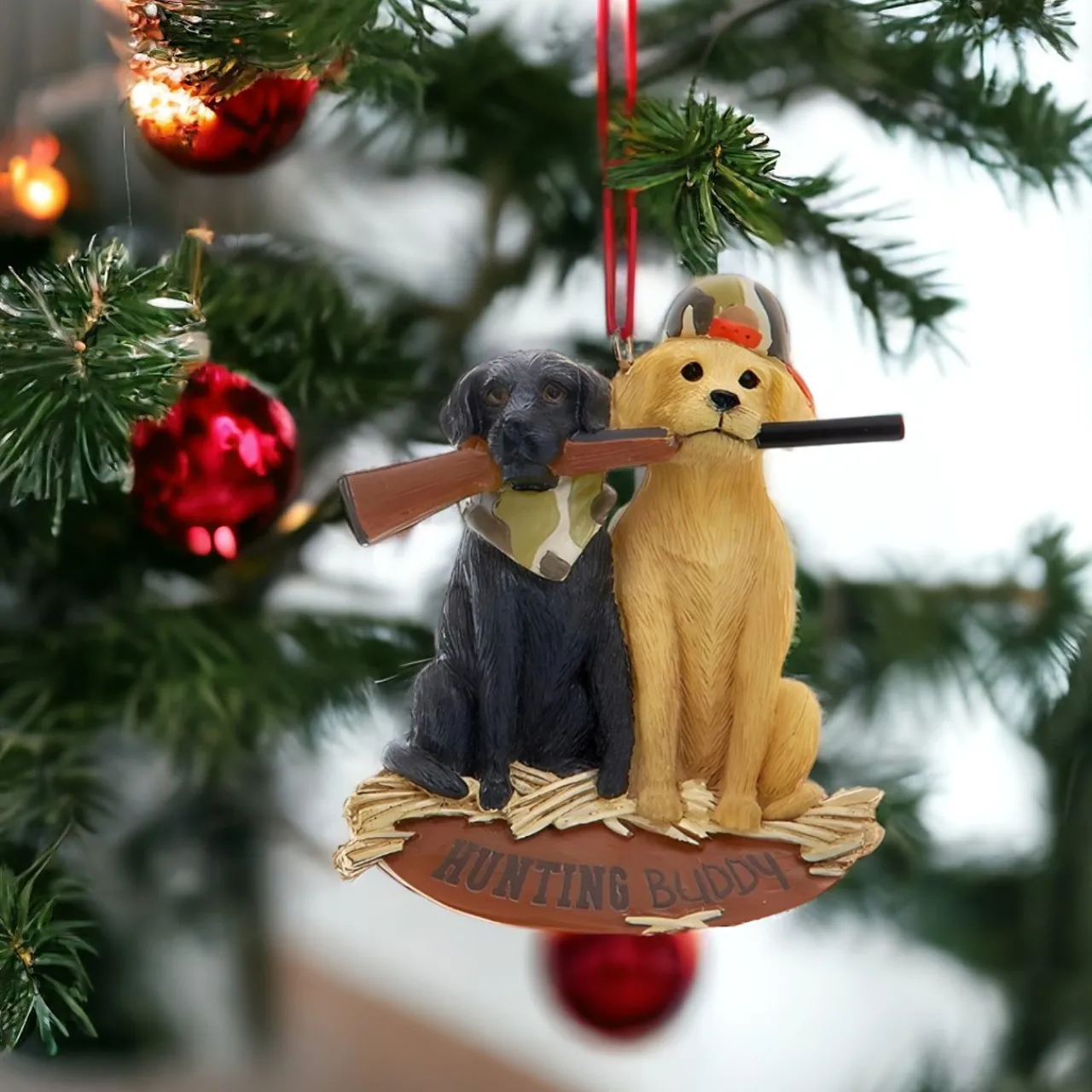 Hunting Buddies Dog Duo Ornament<Kurt Adler Hot