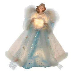 14in Lit Coastal Beach Angel Treetop<Kurt Adler Online