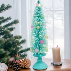 15.5 Inch Blue Illuminated Holiday Tree Decor< Sale