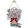 12.5 inch Green Bucket Wall Decor with Burlap & Pine< Online