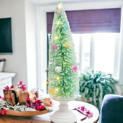 15.5 Inch Green Lit Holiday Tree B/O< Outlet