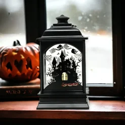 5 Inch Haunted House Lantern With Candle< Best