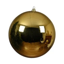 8 Inch Shatterproof Shiny Gold Ornament< New