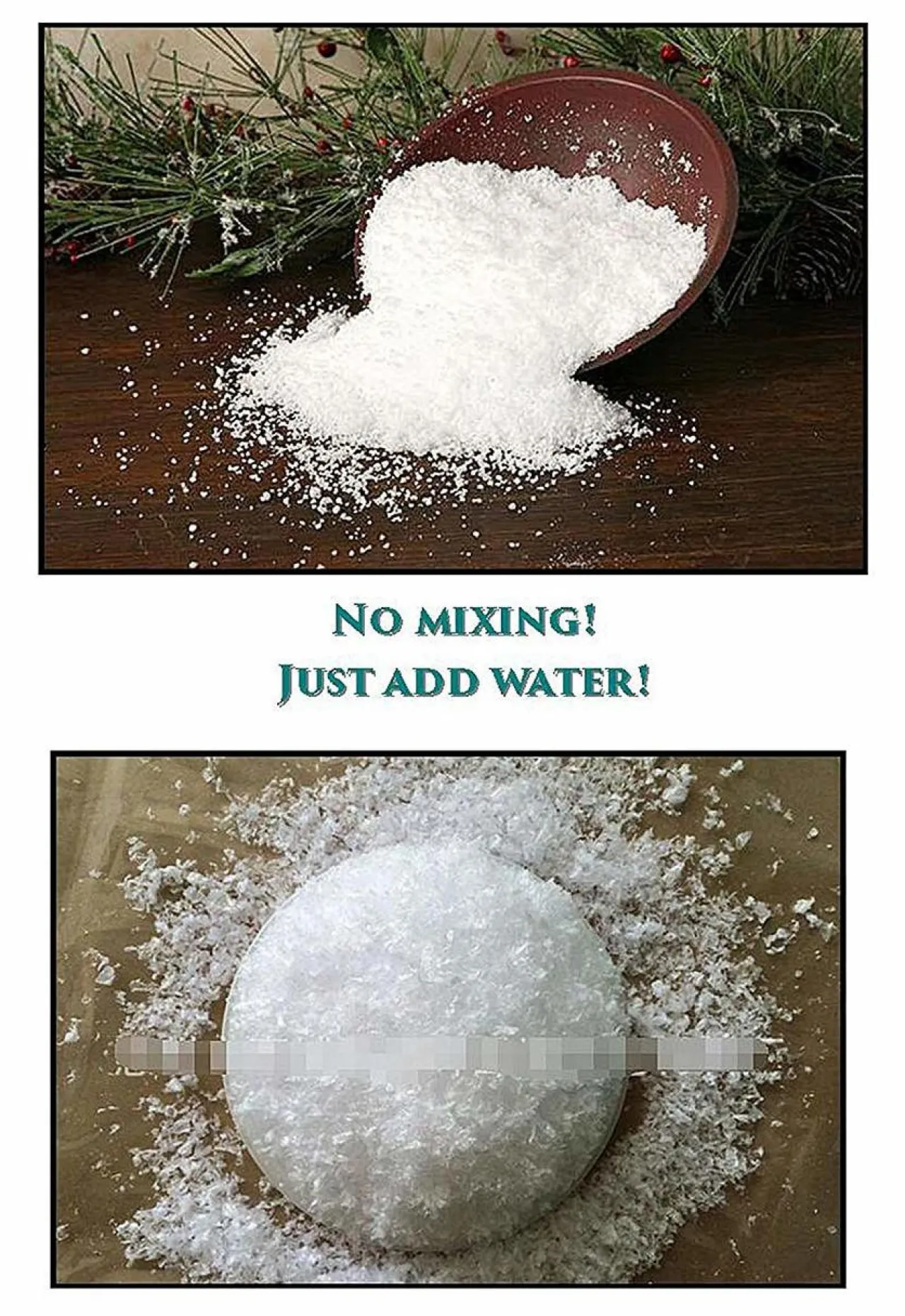 INSTANT SNOW TO GO! REAL LOOKING SNOW IN A JAR! - The Christmas Loft< New