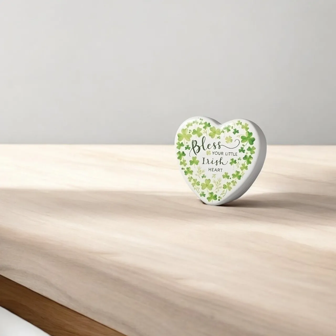 Irish Heart Ceramic Plaque< Fashion