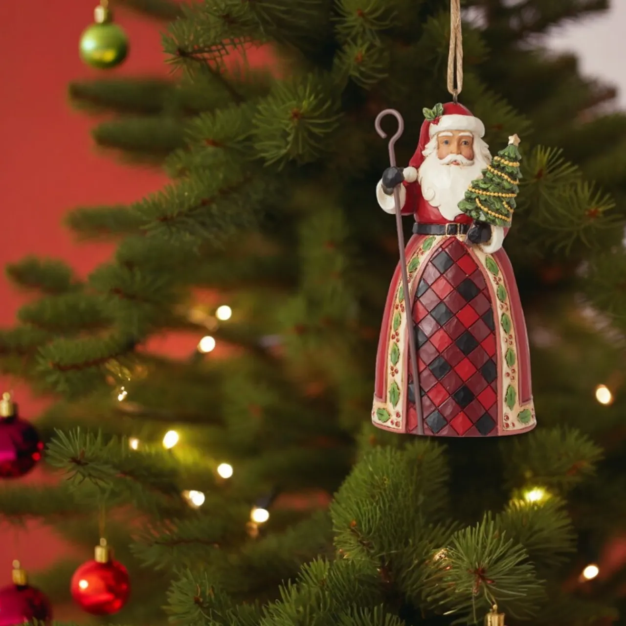 - Heartwood Creek - Highland Glen Santa Staff Ornament<Jim Shore Sale