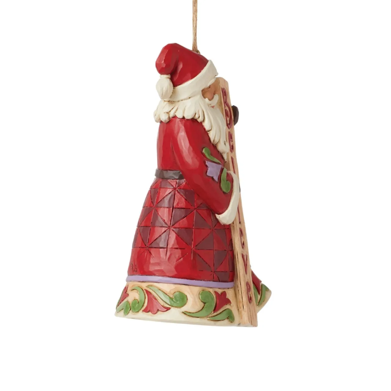 - Heartwood Creek - Santa With Believe Porch Sign Ornament<Jim Shore Sale