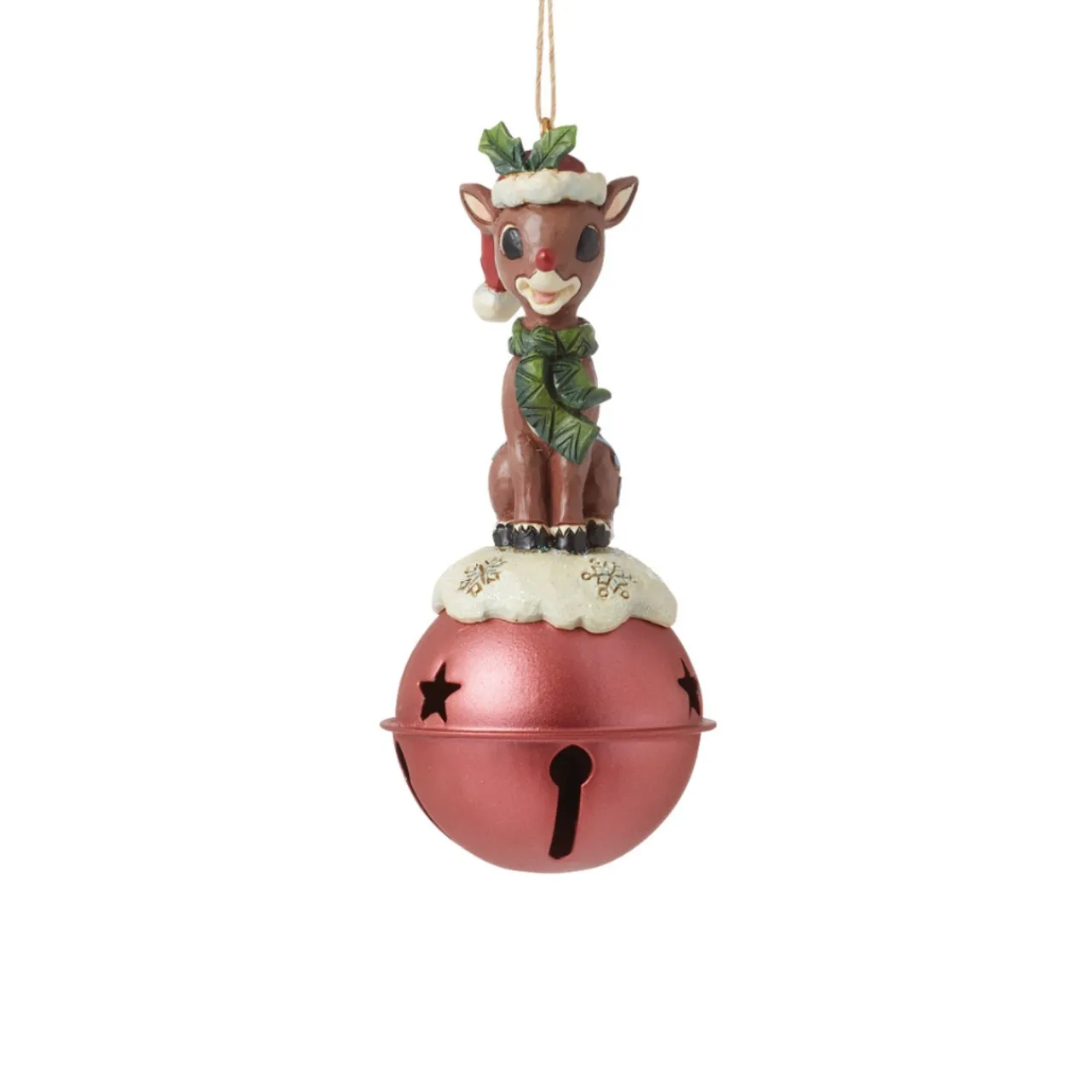 - Rudolph Traditions - Rudolph On Bell Ornament<Jim Shore Best