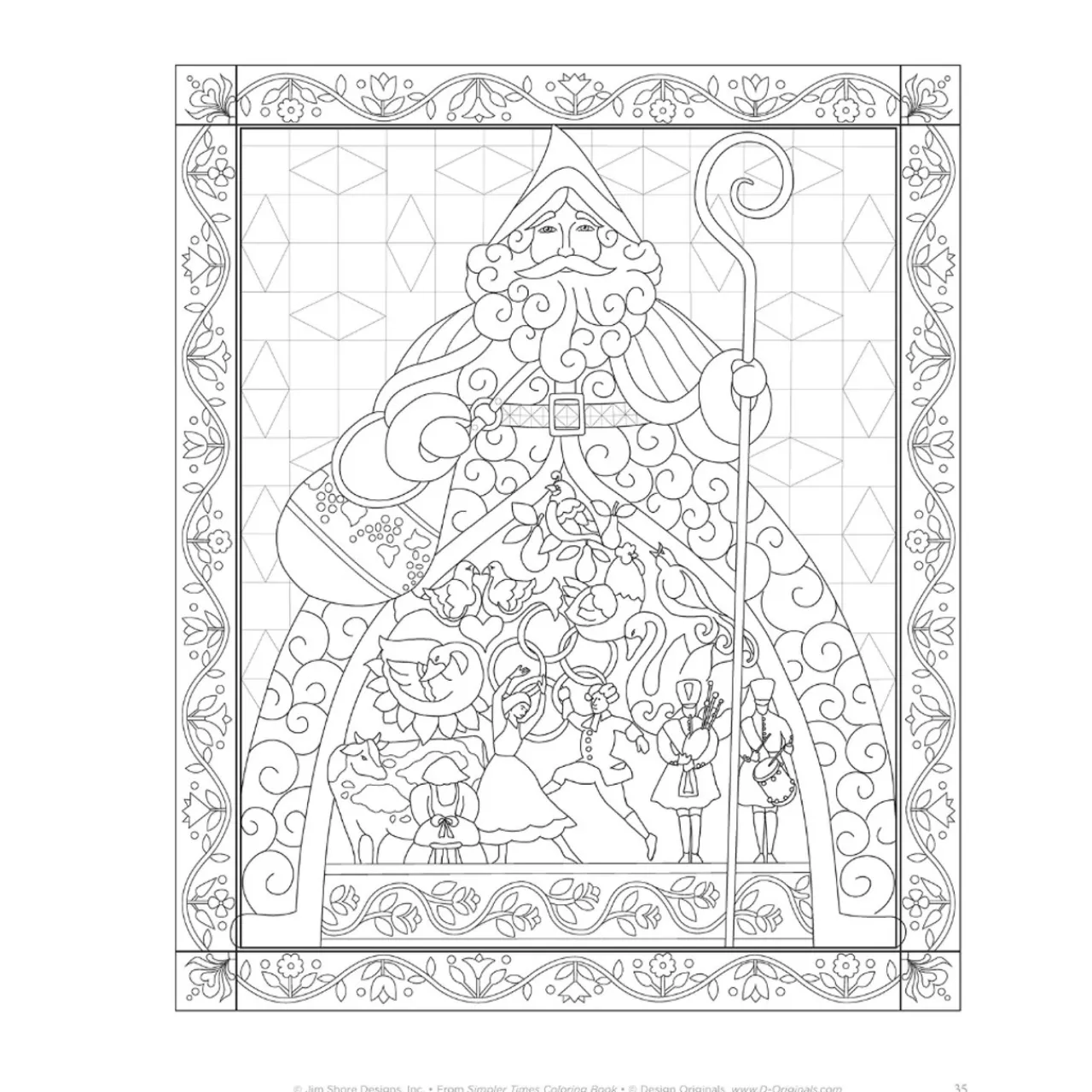 Simpler Times Coloring Book<Jim Shore Online