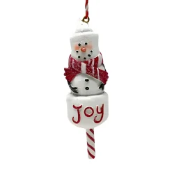 Joy Marshmallow Snowman Ornament< Hot