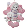 - Personalized Pink Baby's 1st Christmas Snowman Ornament | The Christmas Loft<Kurt Adler Clearance