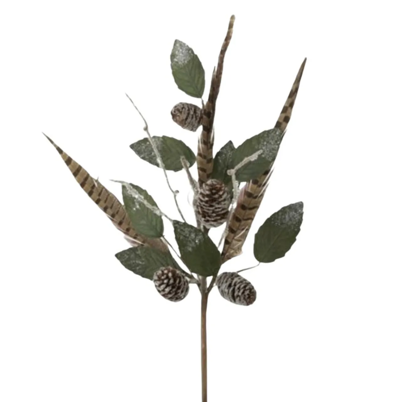 Kurt Adler - Pinecone and Feather Spray - K2181< Outlet