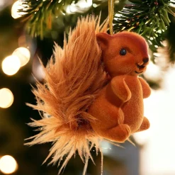 Flocked Squirrel Ornament 2.5" TD1768<Kurt Adler Discount