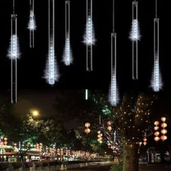 Meteor Shower Snowfall Light Set 5 Tubes, 90 Cool White LED Lights, 1<Kurt Adler Hot