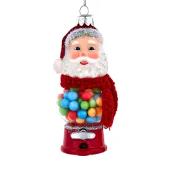 Santa Gum Ball Machine Glass Ornament, 4.5", NB1791<Kurt Adler Hot